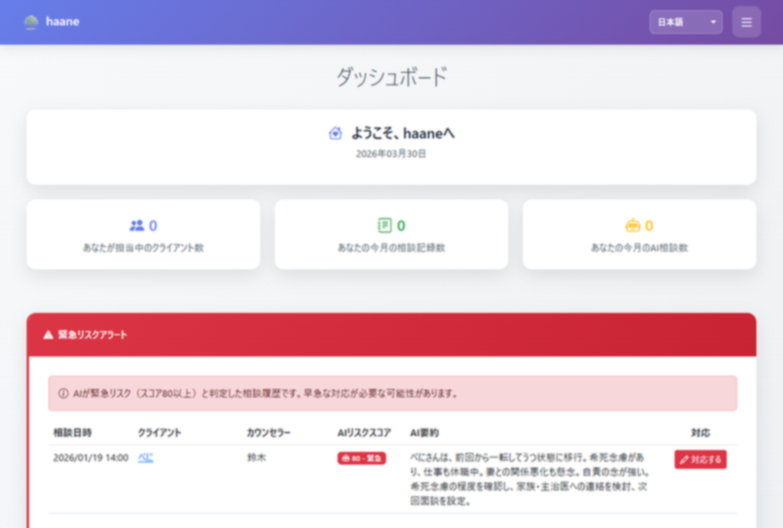 ダッシュボード（画面イメージ）
